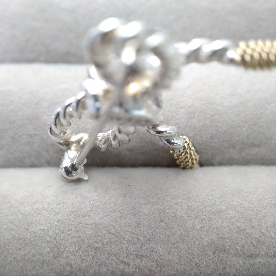＊ご成約済＊TIFFANY＆Co.　ツイストリボン　コンビブローチ925 750