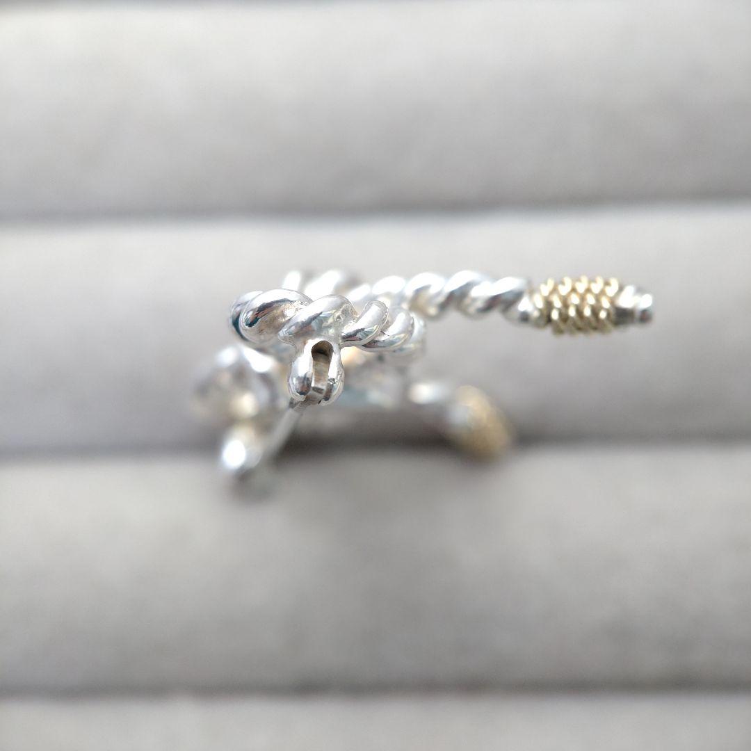 ＊ご成約済＊TIFFANY＆Co.　ツイストリボン　コンビブローチ925 750