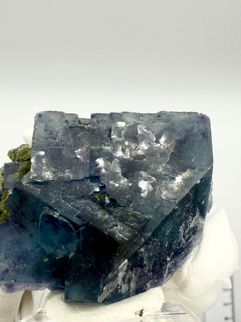 ボリューム感　ブルーフローライト　浙江省産　原石　蛍石　鉱物標本