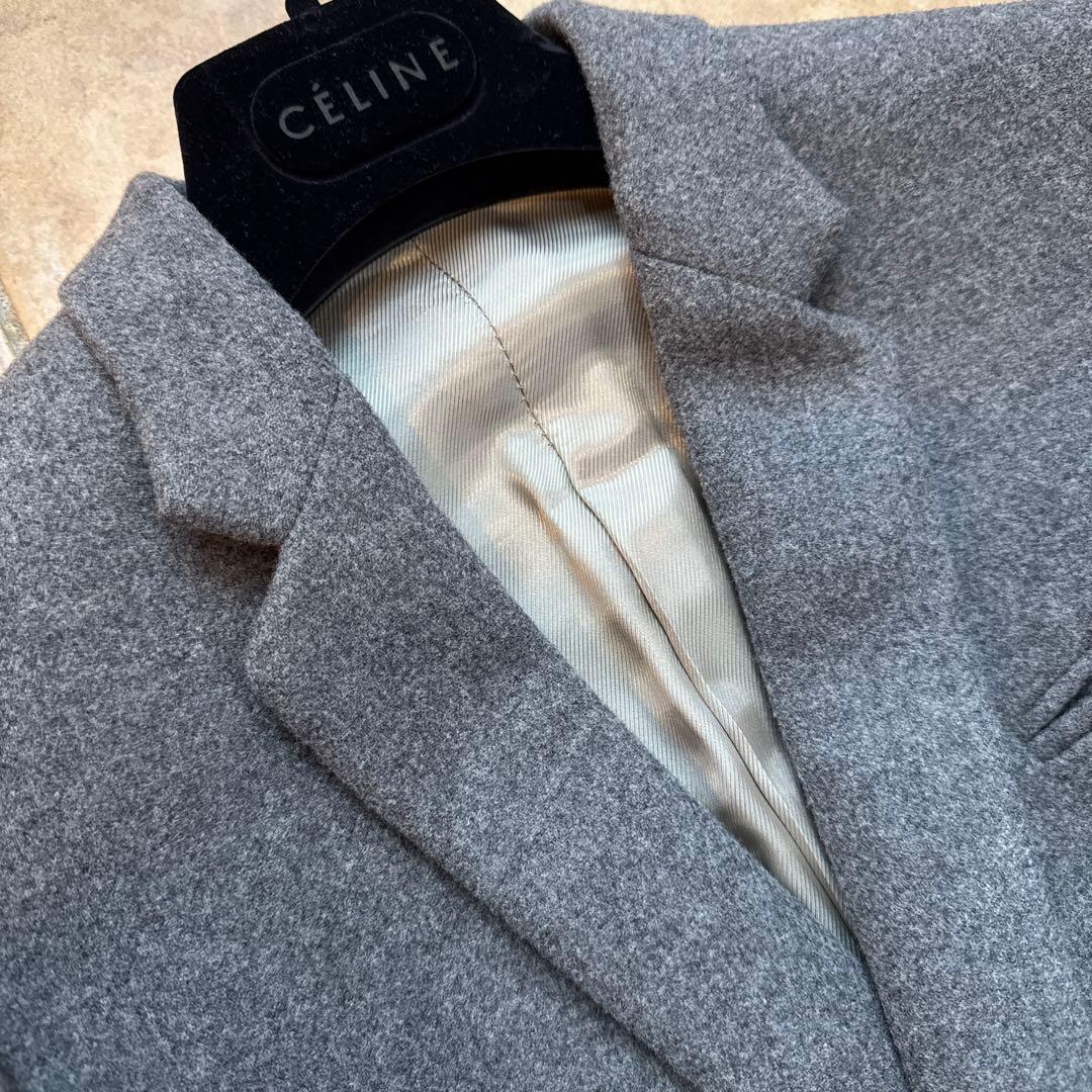 美品　セリーヌ　クロンビーコート　グレー　フィービー期