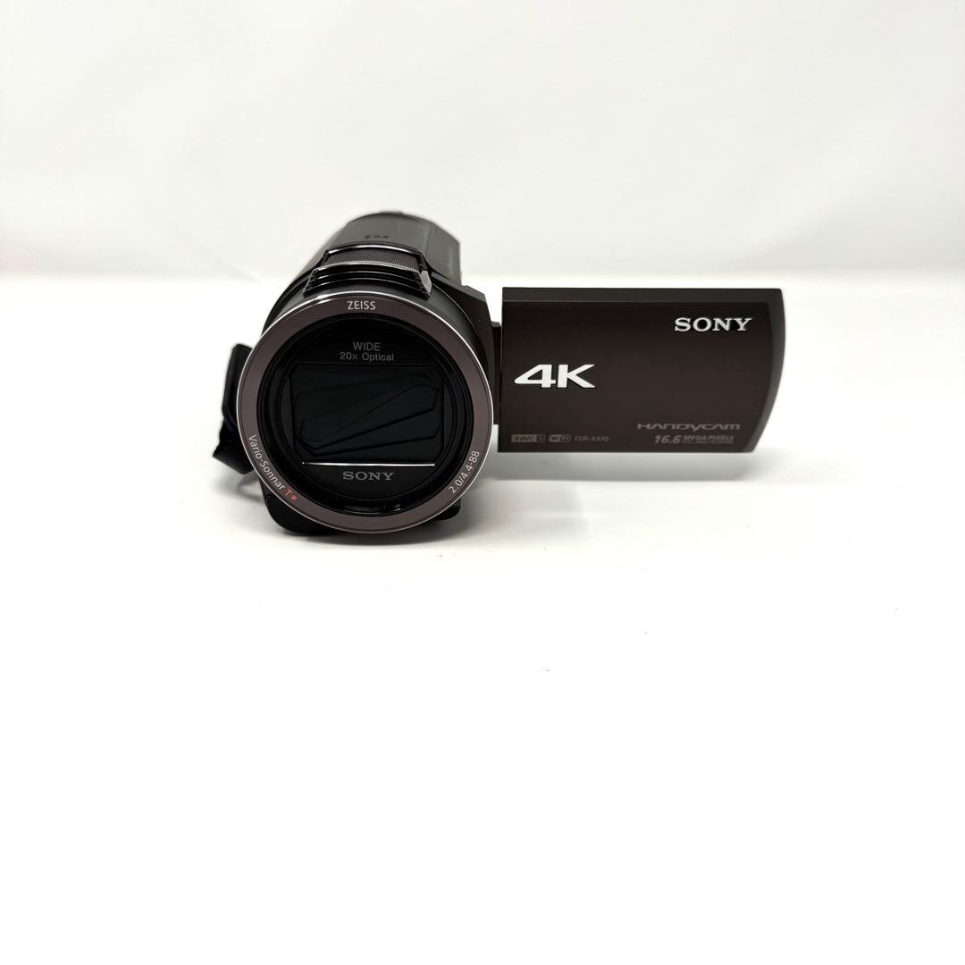 SONY FDR-AX40 ブラウン デジタルビデオカメラ 【中古】