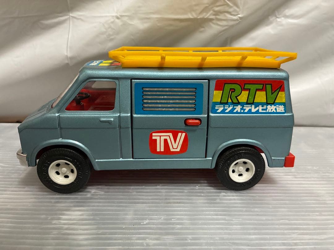 野村トーイ ブリキ テレビ中継車 RTVラジオ・テレビ放送 当時物 昭和レトロ