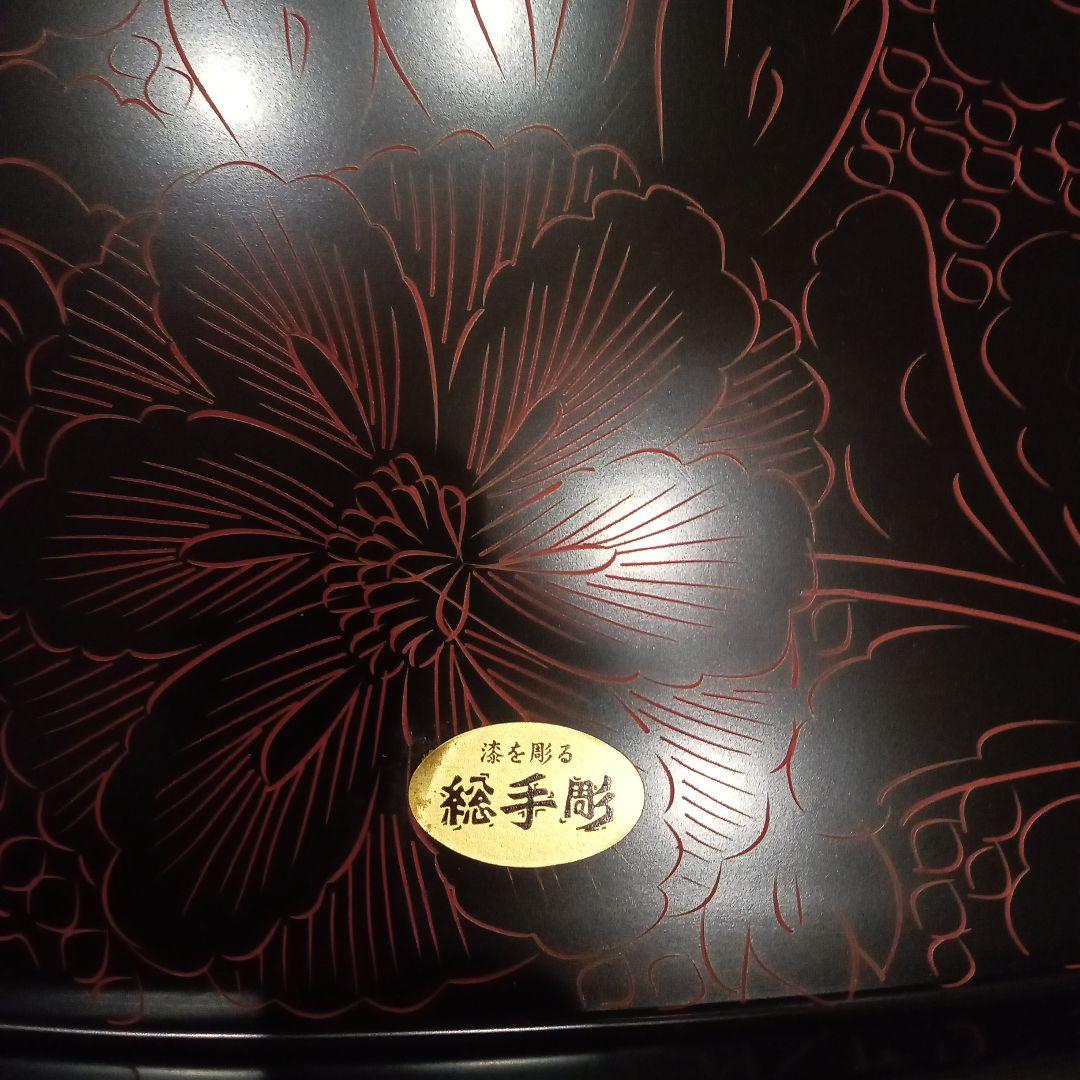 あいづぬり 漆器の長方形盆　茶托5枚セット