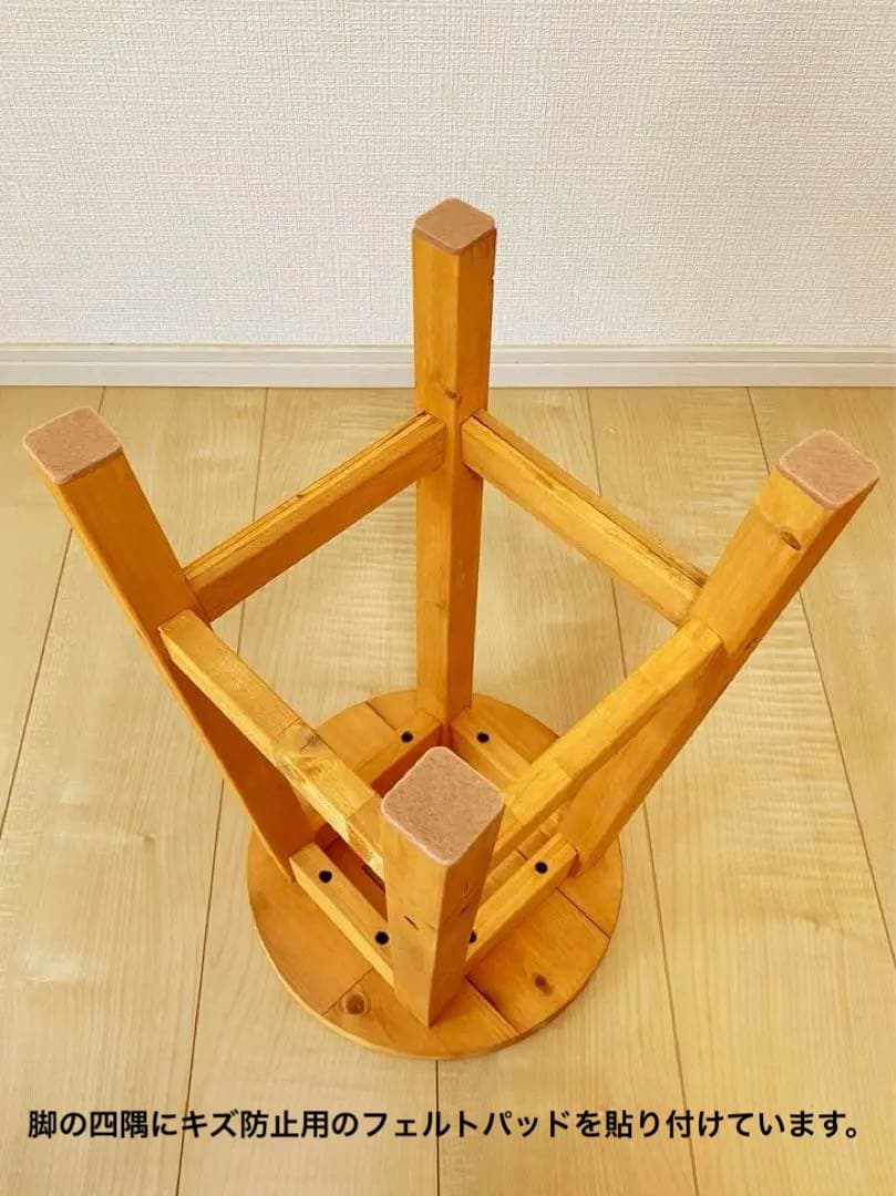 ダイニングスツール　ダイニングチェア　椅子　北欧風　ハンドメイド　2脚　猫柄②