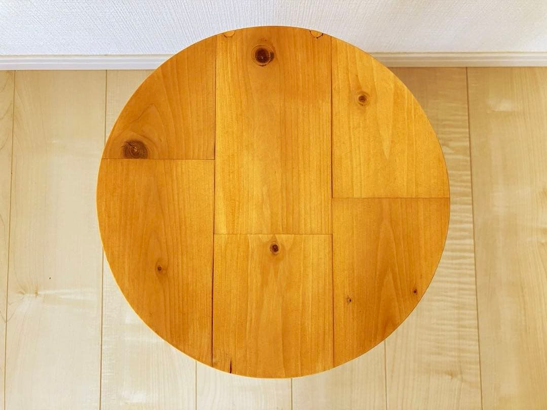 ダイニングスツール　ダイニングチェア　椅子　北欧風　ハンドメイド　2脚　猫柄②