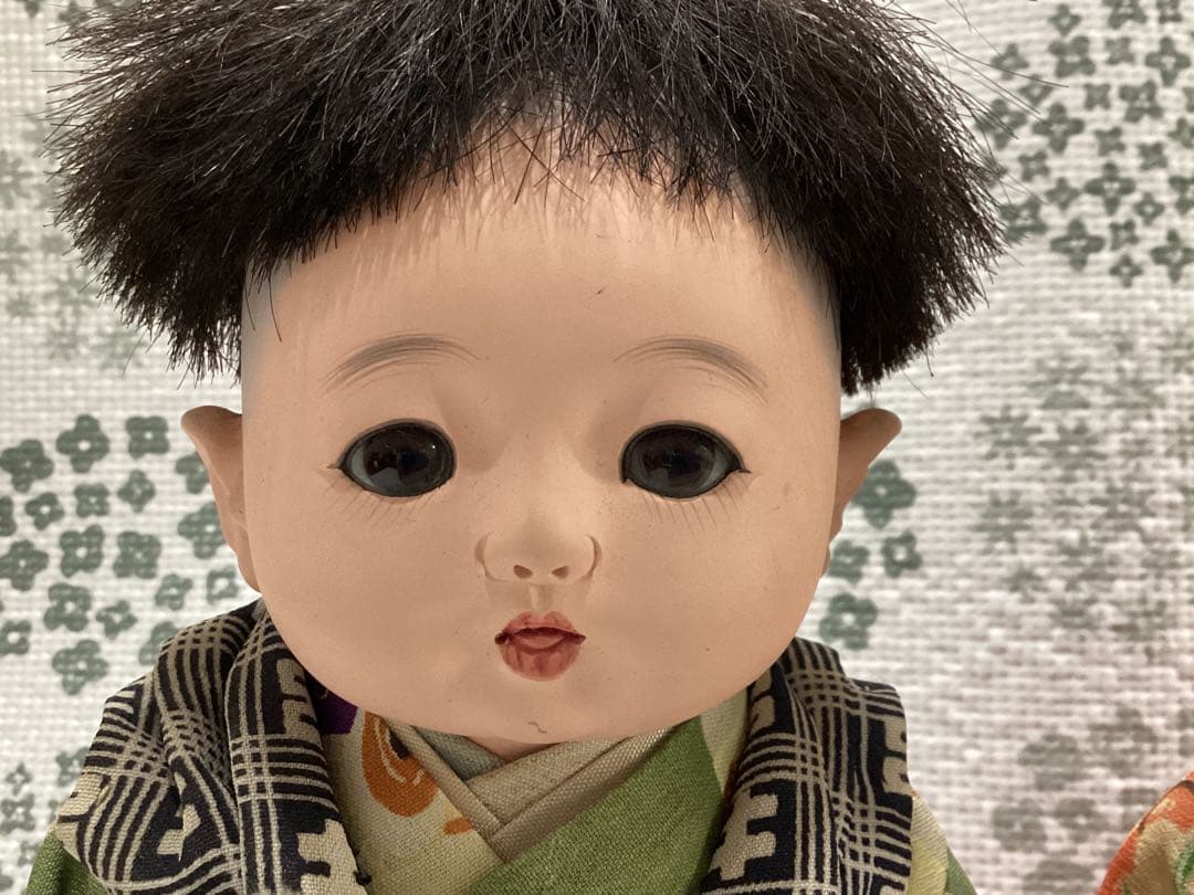 市松人形 赤ちゃん　ビスクドール　大正・昭和　アンティーク人形2体セット