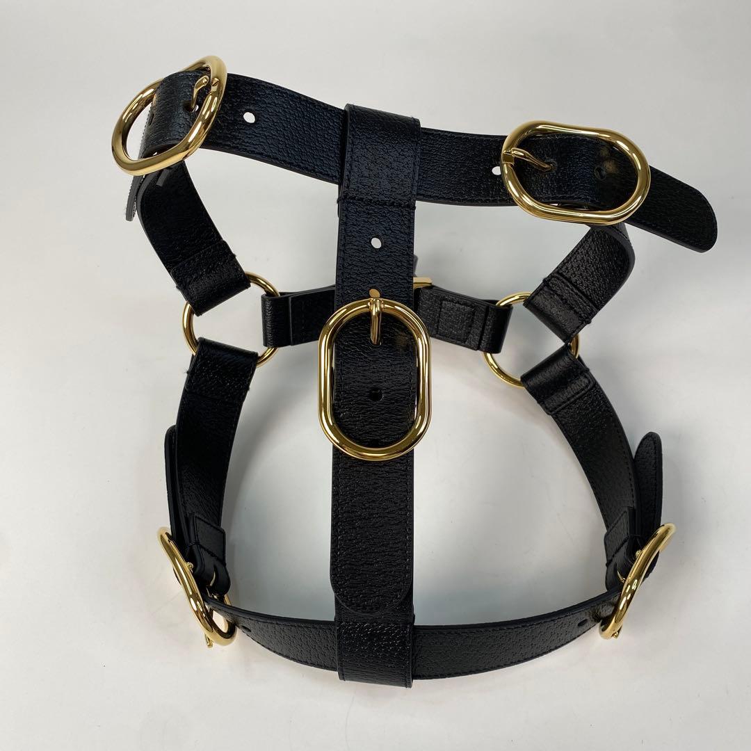 未使用 グッチ GUCCI 695253 ペットハーネス L レザー