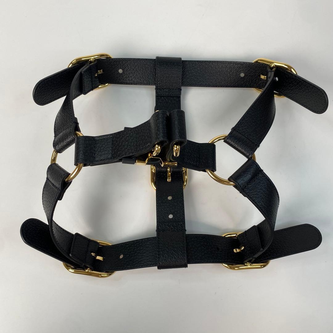 未使用 グッチ GUCCI 695253 ペットハーネス L レザー