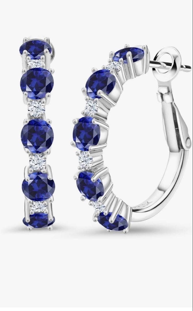 サファイアピアス (天然サファイア) 2.74カラット＊(正規品)保証カード付き