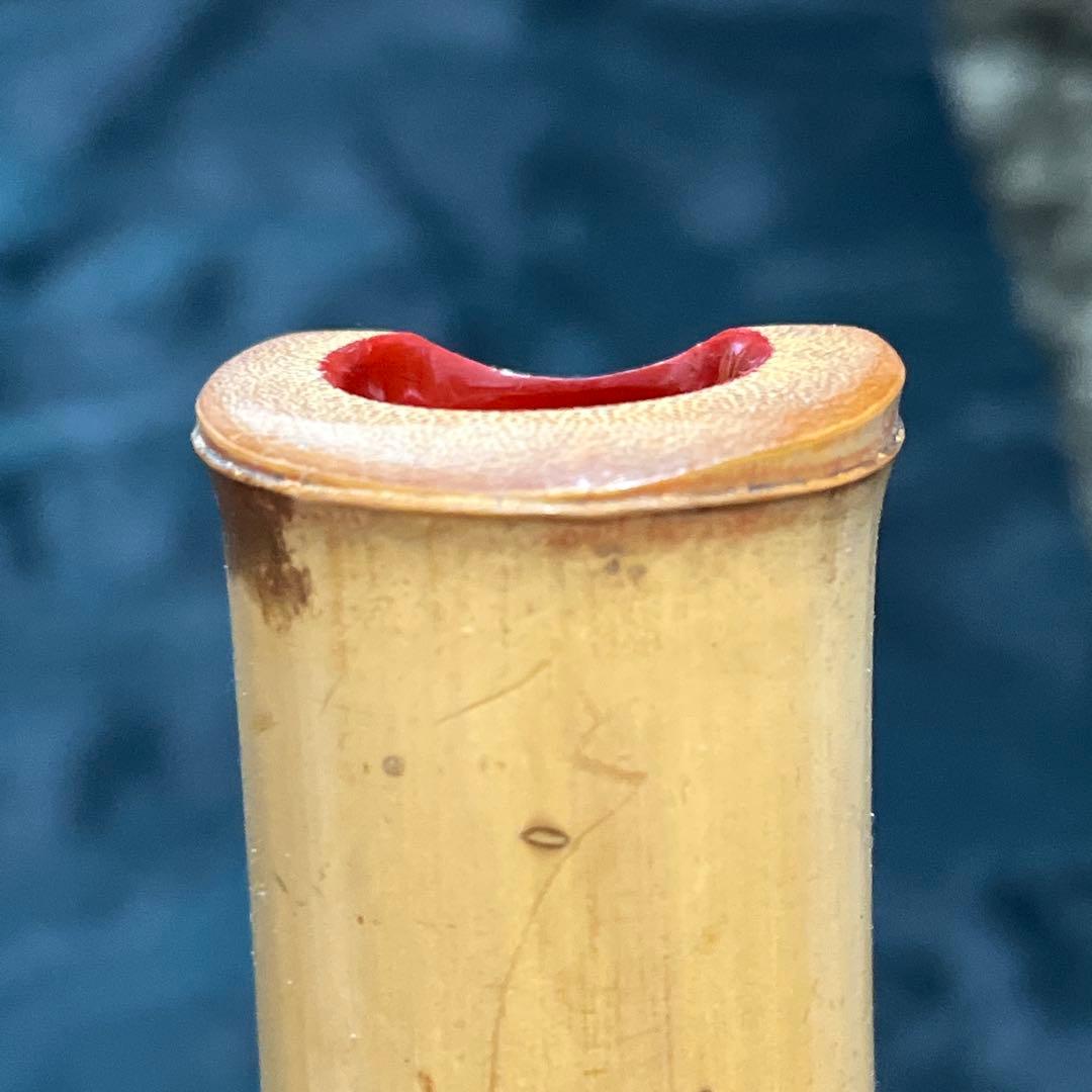 尺八 都山流 在銘 ２印 一尺五寸管 中継ぎ 籐巻き 銀一線 【音出し確認済み】