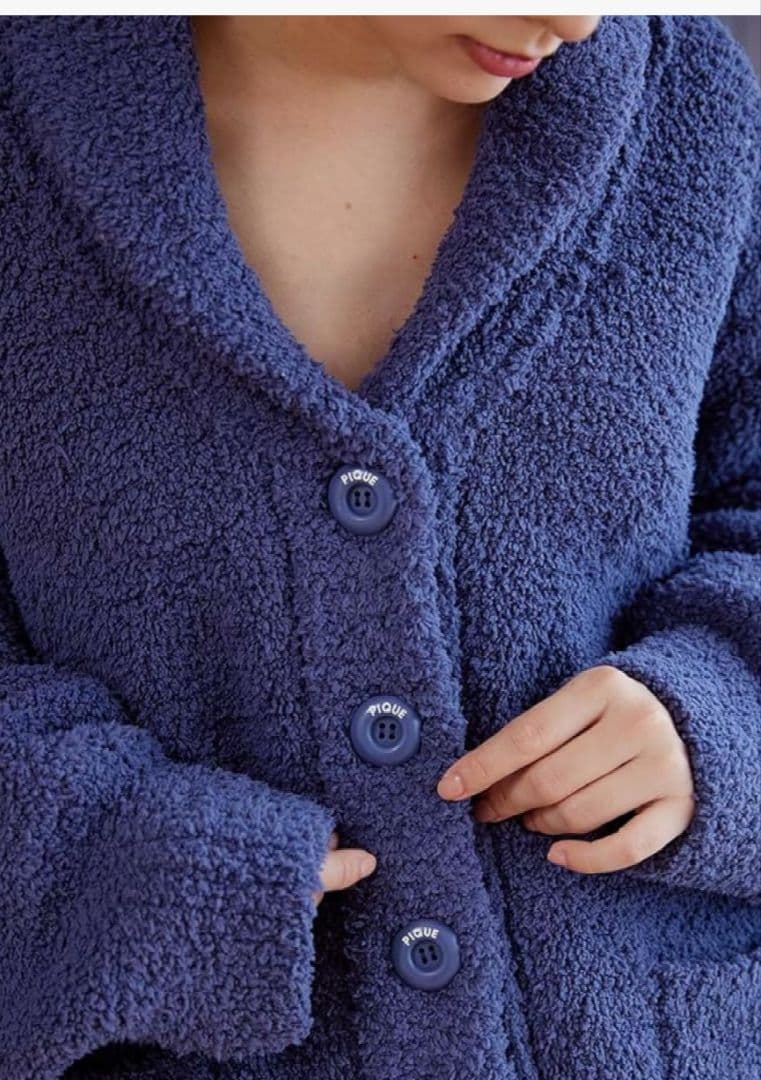 gelato pique　ジェラート ピケ　ロゴジャガードショールカーディガン