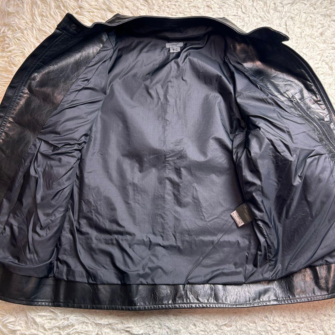 極希少★m0851 牛革 レザー シングルライダース レザージャケット ブラック