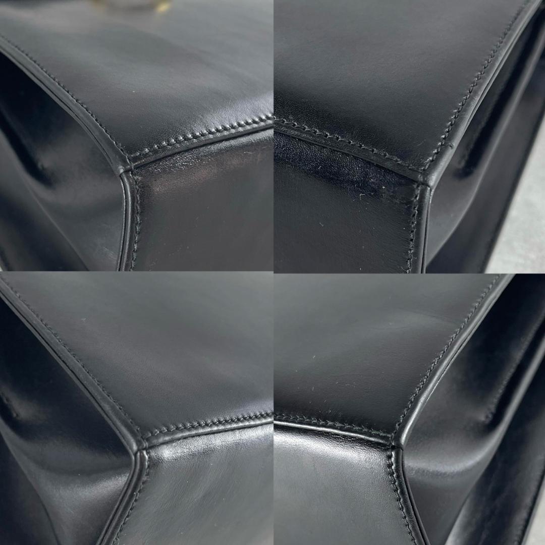 美品✨サルヴァトーレ フェラガモ ガンチーニ レザー ハンドバッグ ブラック 黒