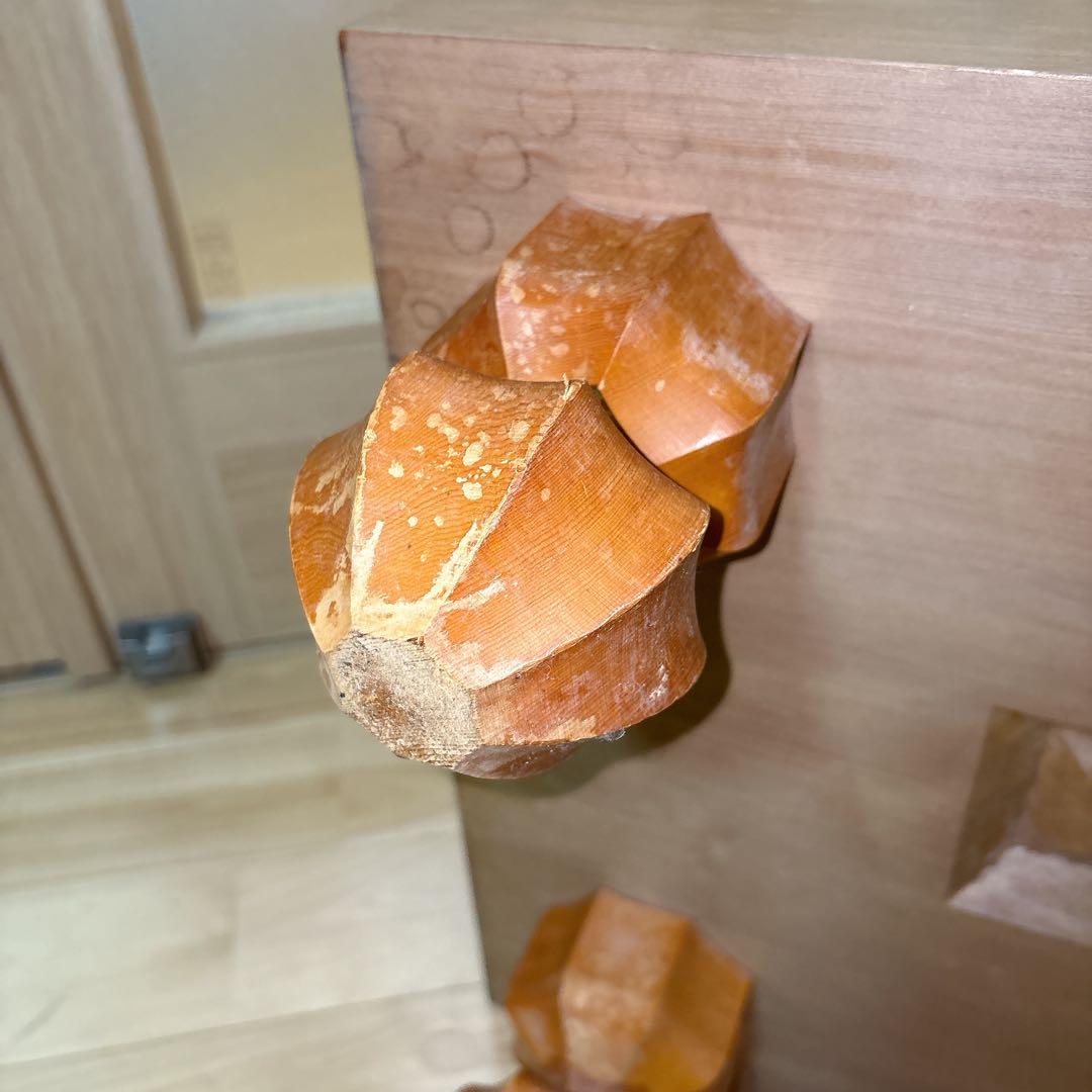 美品 碁盤 脚付き ヘソあり 天然木 厚さ17.3cm