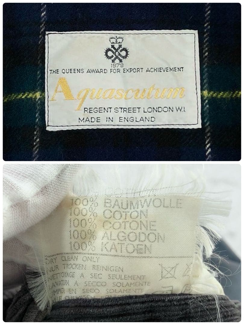 【希少】Aquascutum ドッキング ジャケット コーデュロイ チェック