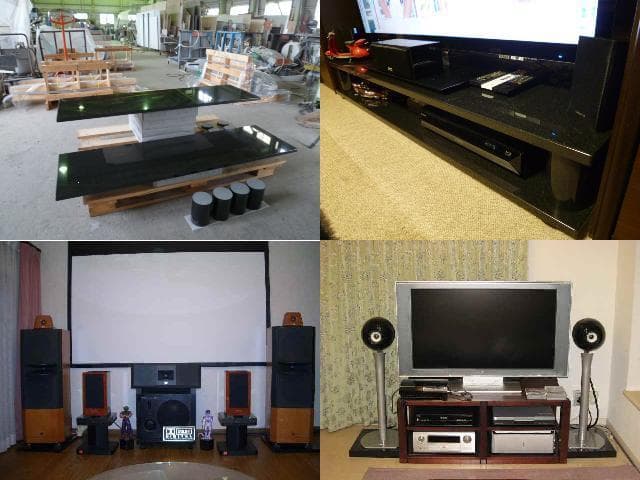 【rasteme】天然黒御影石 オーディオボード●450×400×20ペア