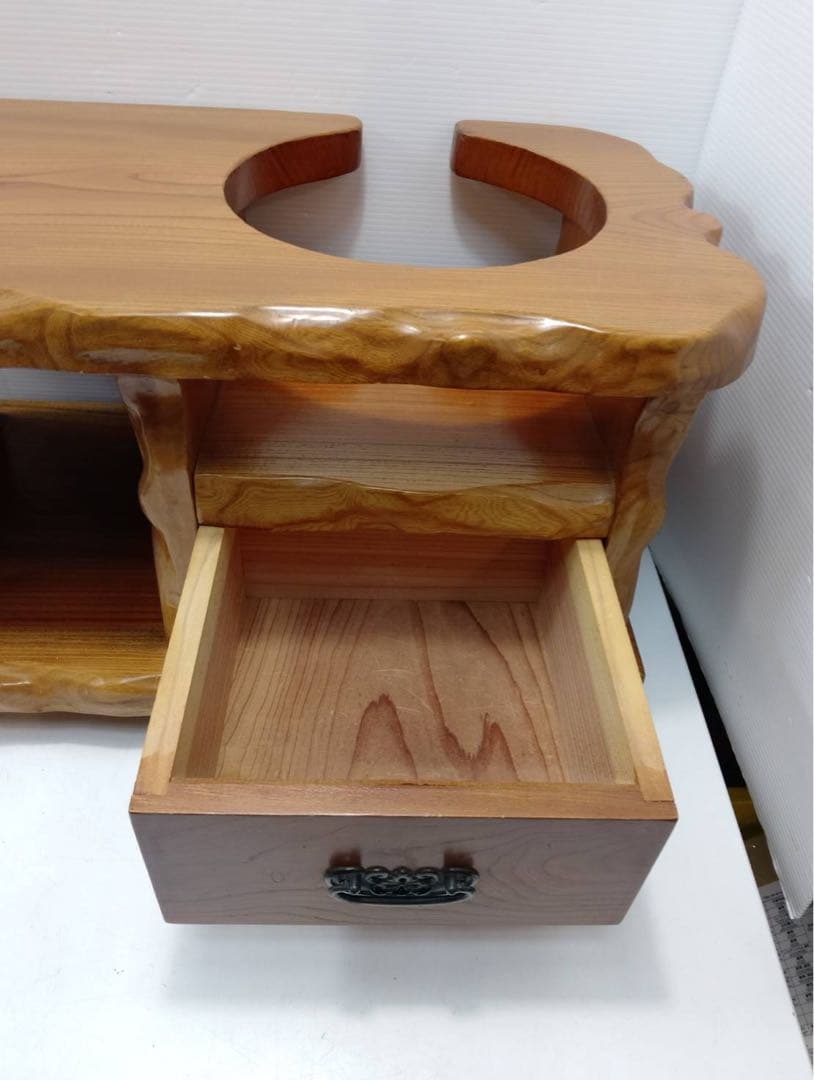 G2121【美品】天然木 火鉢台 / 和風ローテーブル / 飾り台