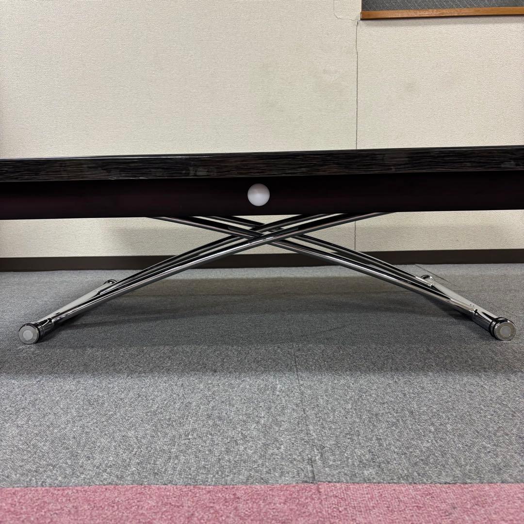 PLANTE プランテ 幅130cm 昇降テーブル 光沢 ブラック -179-