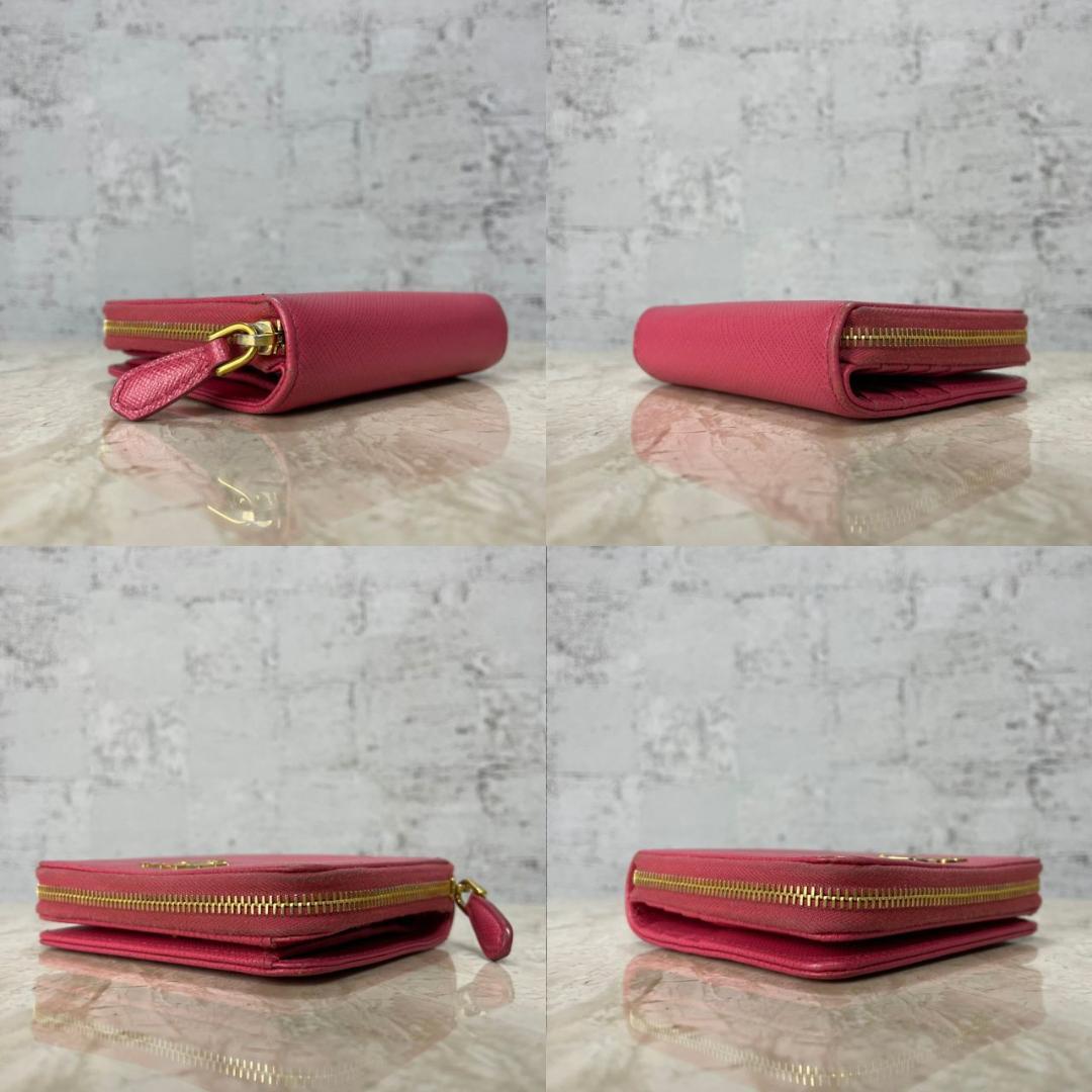 PRADA 二つ折り財布 プラダ ウォレット ラウンドファスナー 1ML036