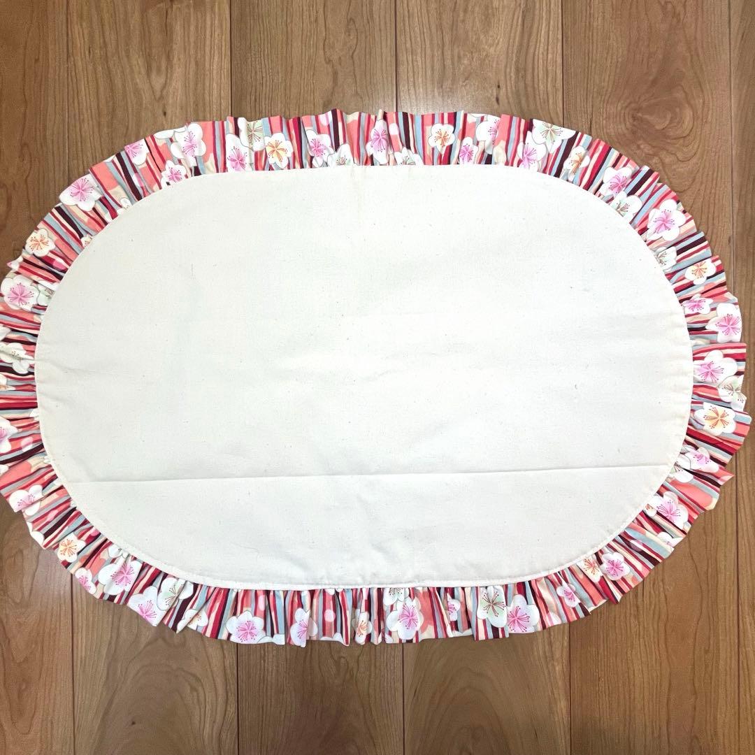 1237.カフェマットL48×68 和柄　リバーシブルハンドメイド　着物撮影　犬