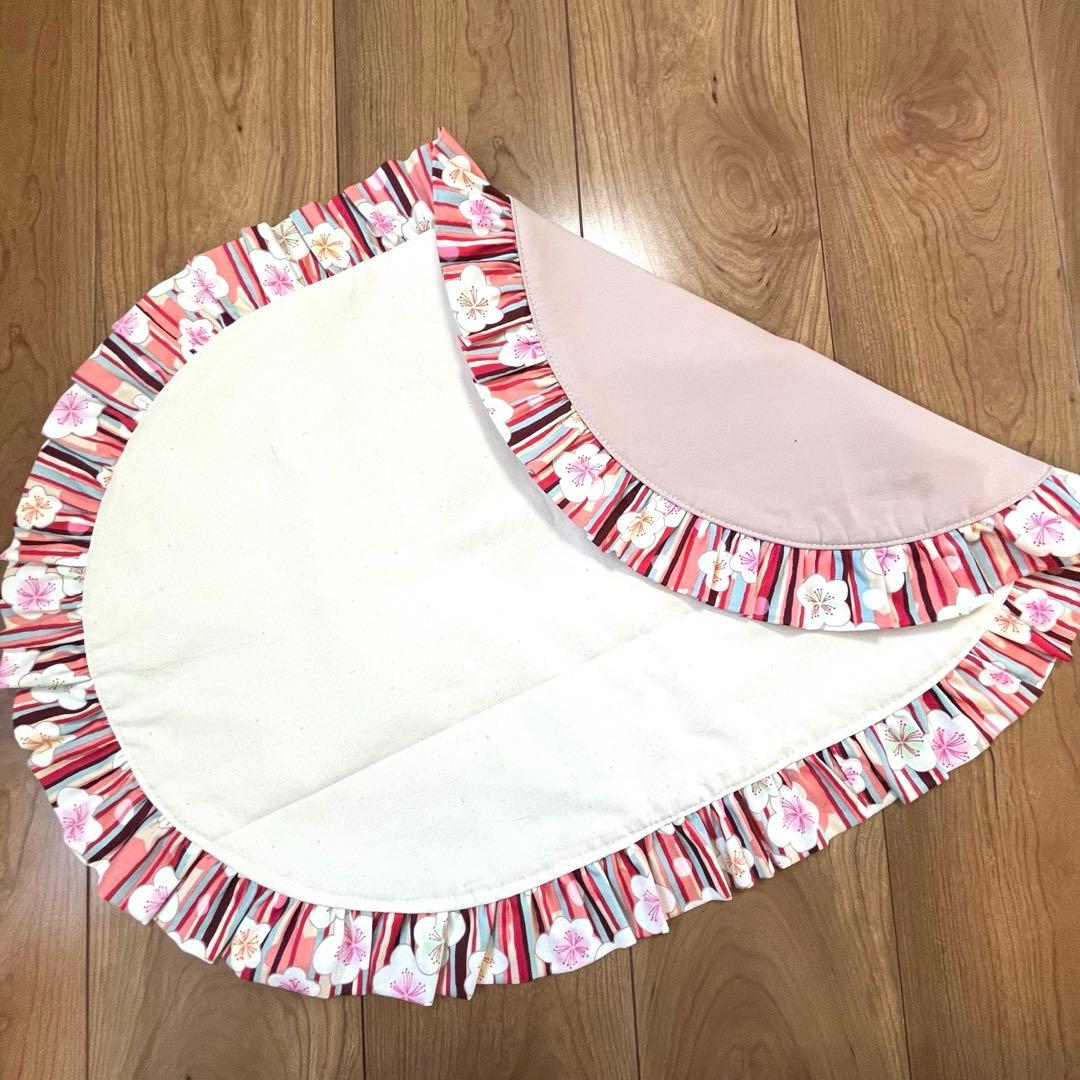 1237.カフェマットL48×68 和柄　リバーシブルハンドメイド　着物撮影　犬