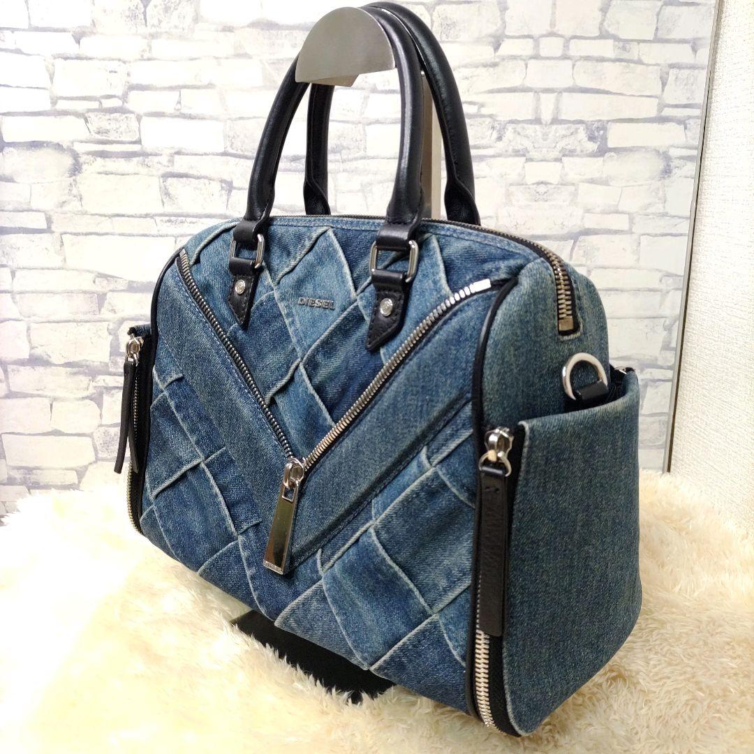 ディーゼル デニム キルティング ハンドバッグ 2way ショルダー