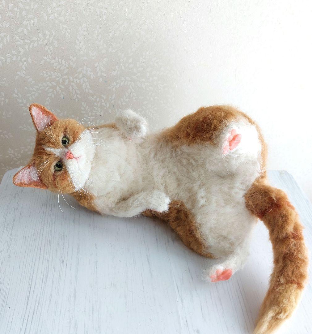 羊毛フェルト　ネコ