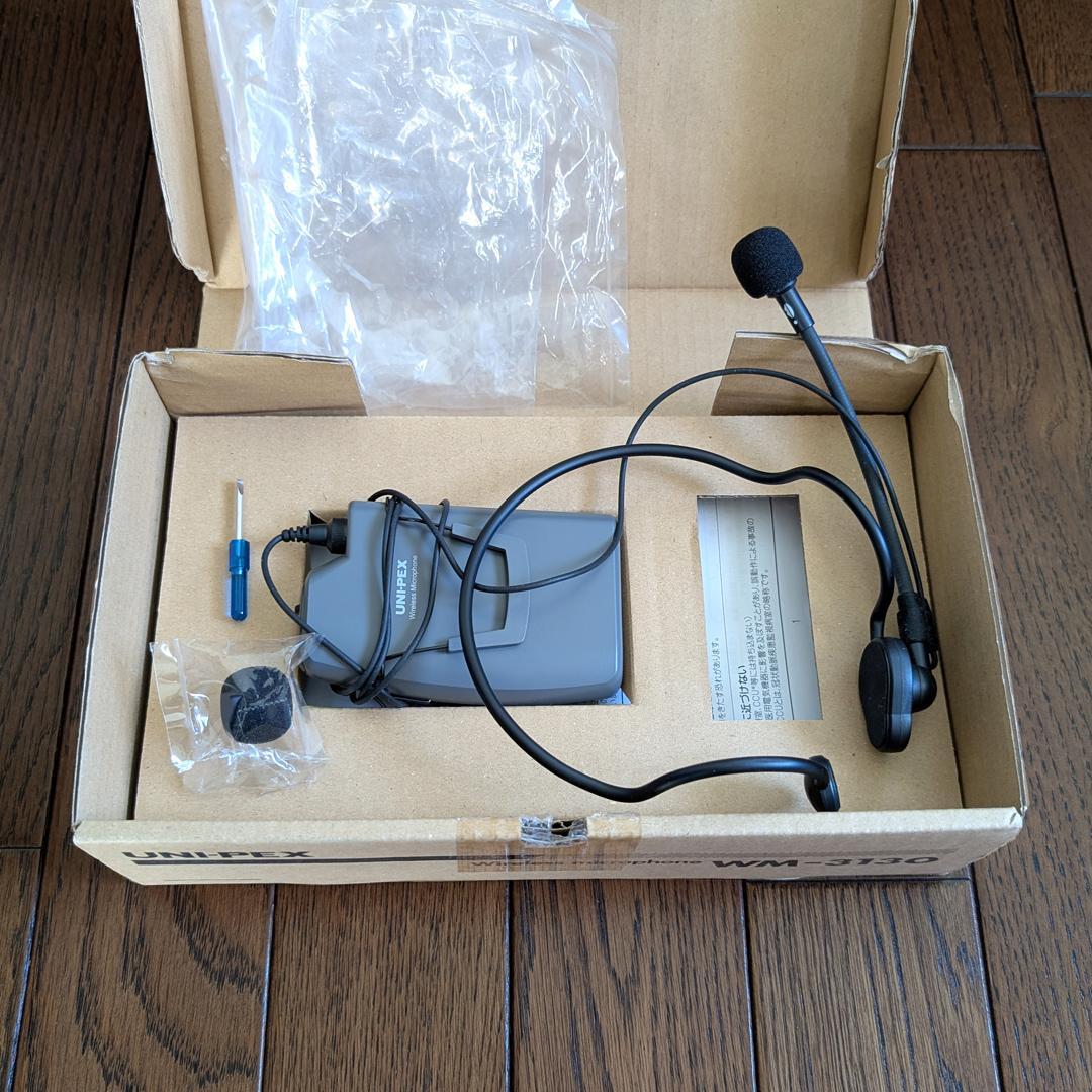送料込【ほぼ新品】UNI-PEX ヘッドセット型ワイヤレスマイク WM-3130