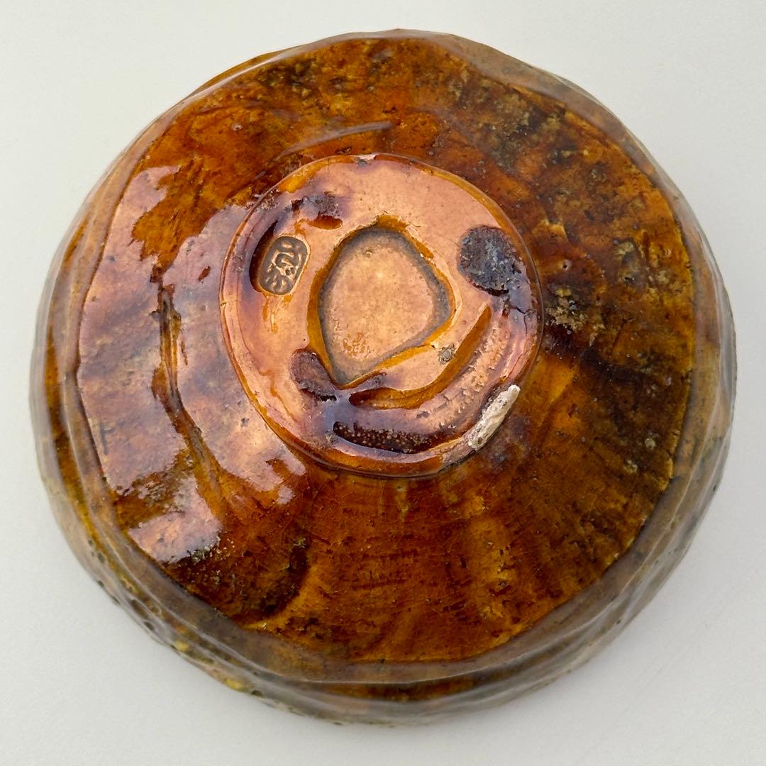 江戸期 嵯峨焼 楽茶碗 嵐山 茶道具 共箱 骨董品　アンティーク