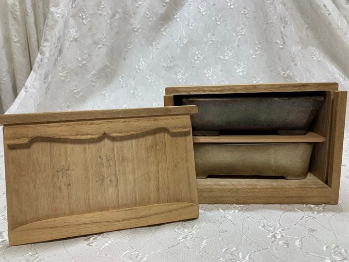 骨董品　訳あり　青交趾　白交趾　盆栽鉢