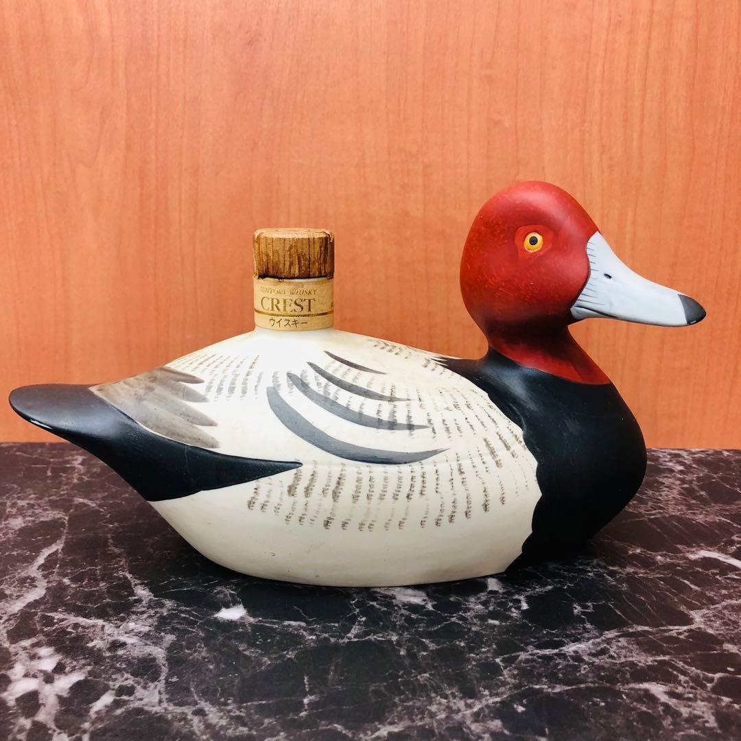 mm198【アウトレット】サントリー　ウイスキー　クレスト　鴨　陶器