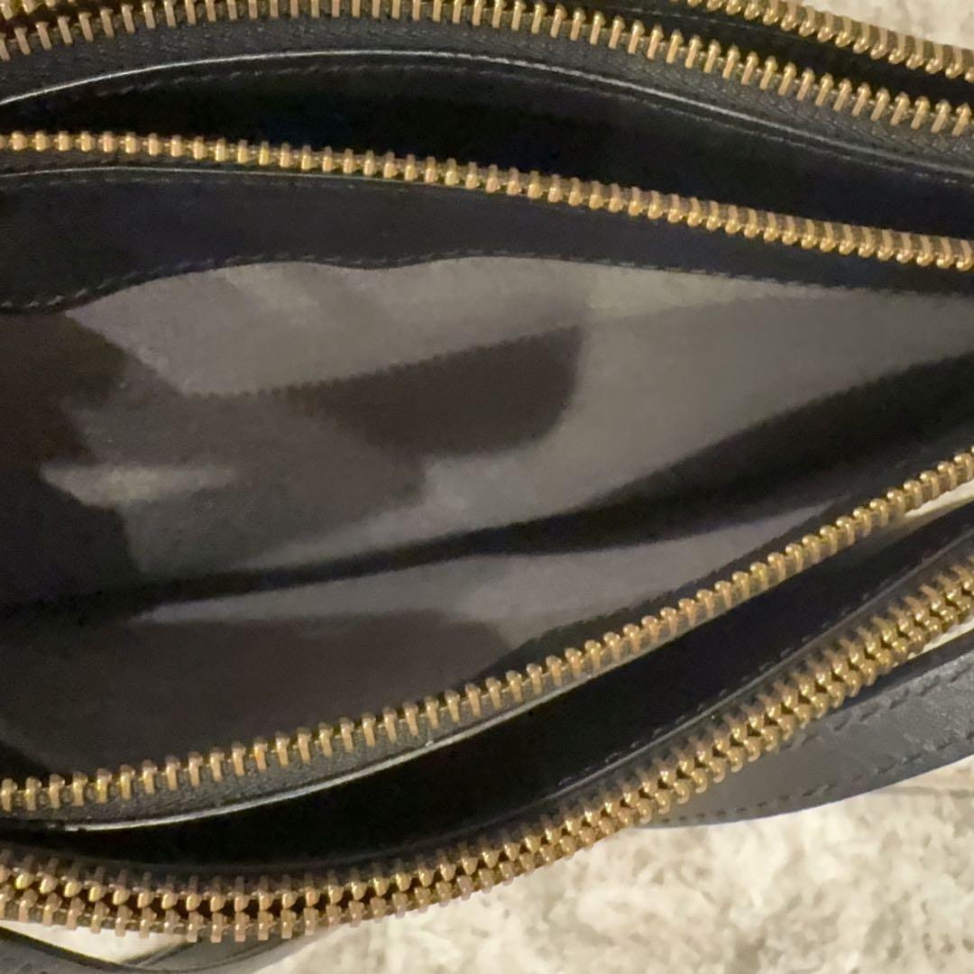 美品 大人気 旧ロゴ セリーヌ トリオ ブラック ショルダー ラージ