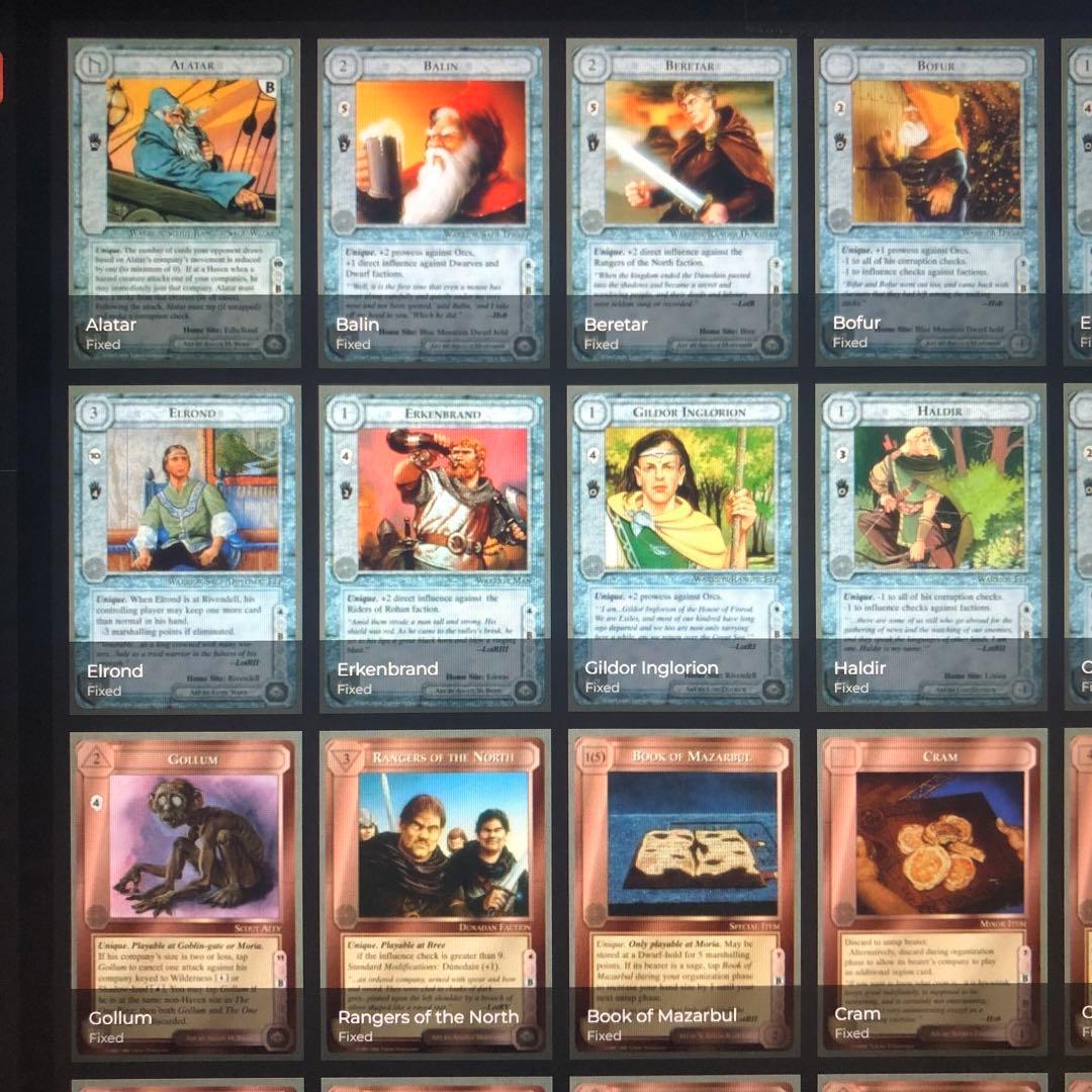 ミドルアース　カード　チャレンジデッキB ccg 指輪物語　希少