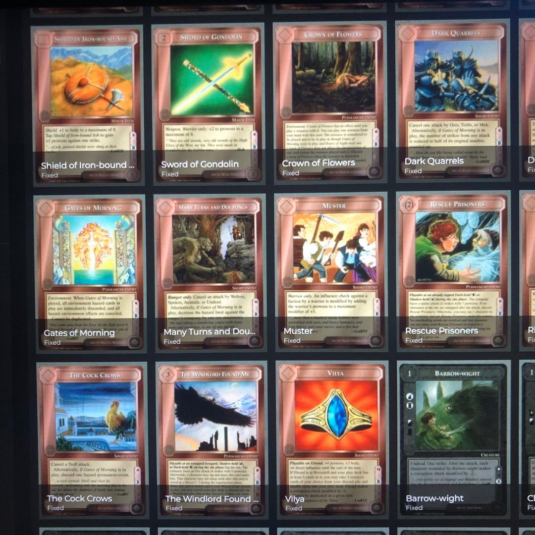 ミドルアース　カード　チャレンジデッキB ccg 指輪物語　希少