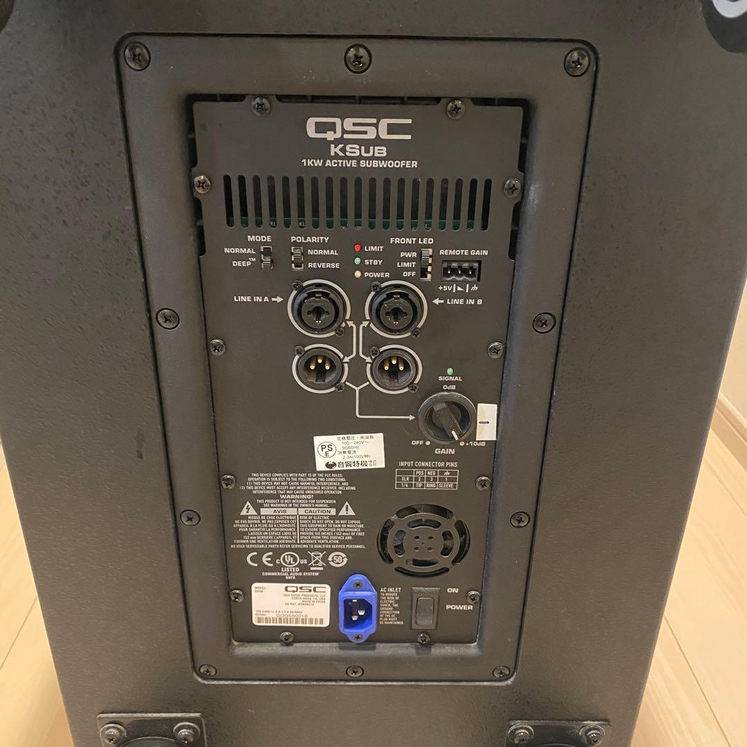 QSC (株式会社音響特機) サブウーファー　取扱説明書付き