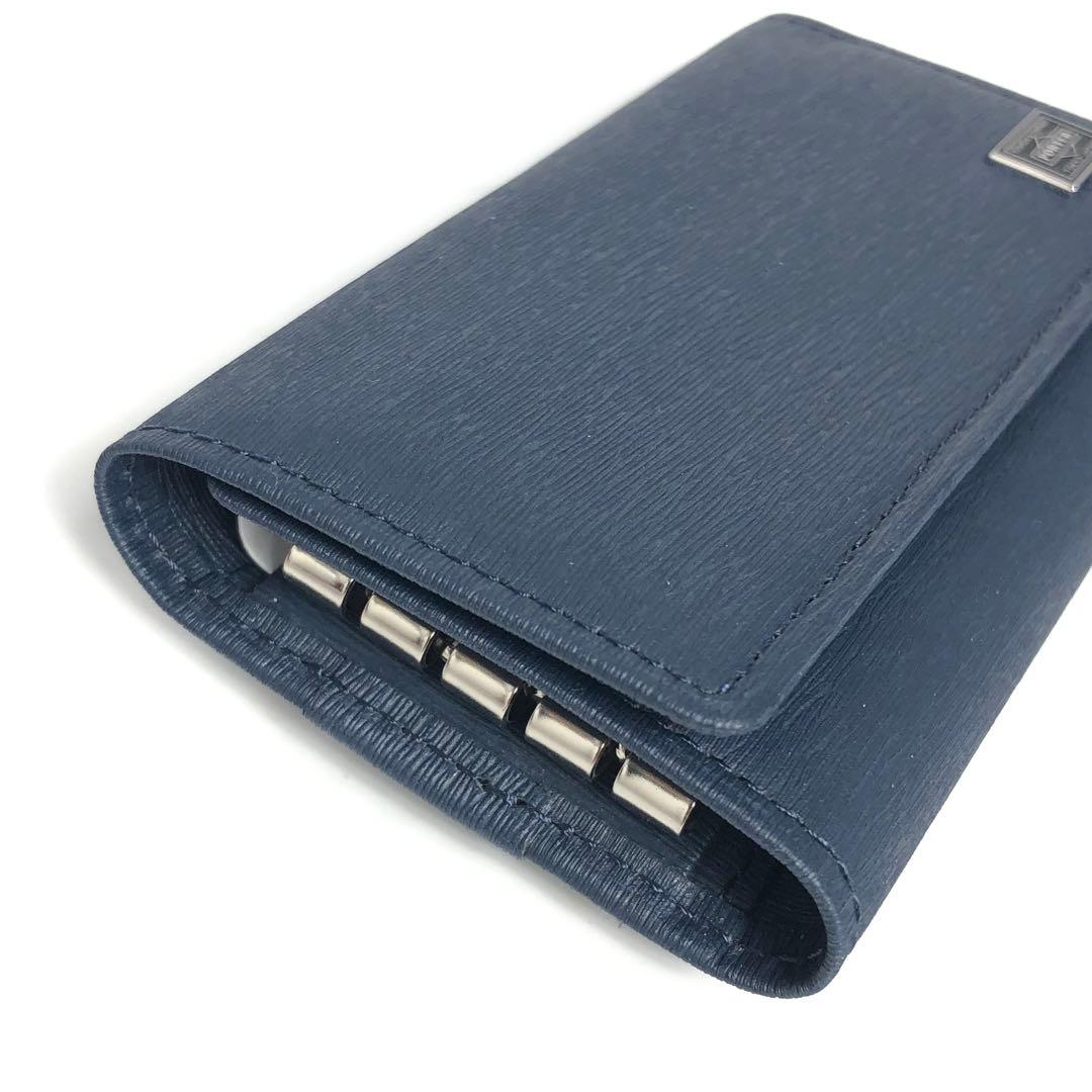 【未使用保管品】PORTER ポーター 4連キーケース カレント ネイビー 青