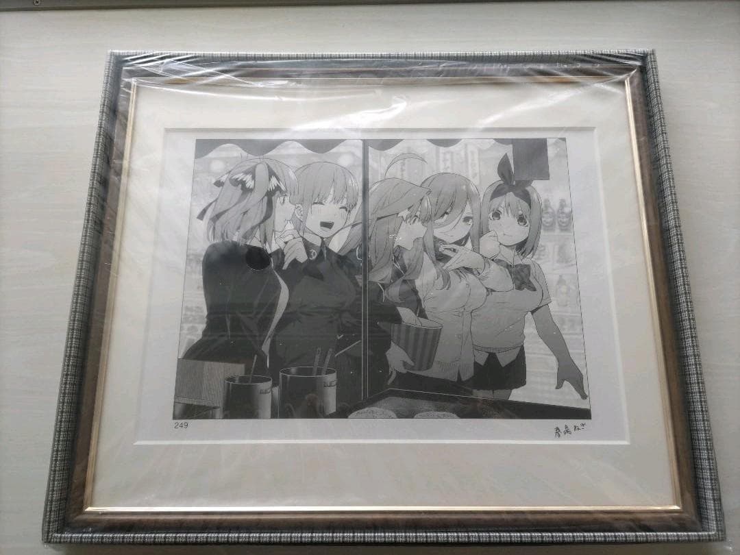 【希少】五等分の花嫁　複製原画　五つ子全員Ver　箱つき　サイン入り