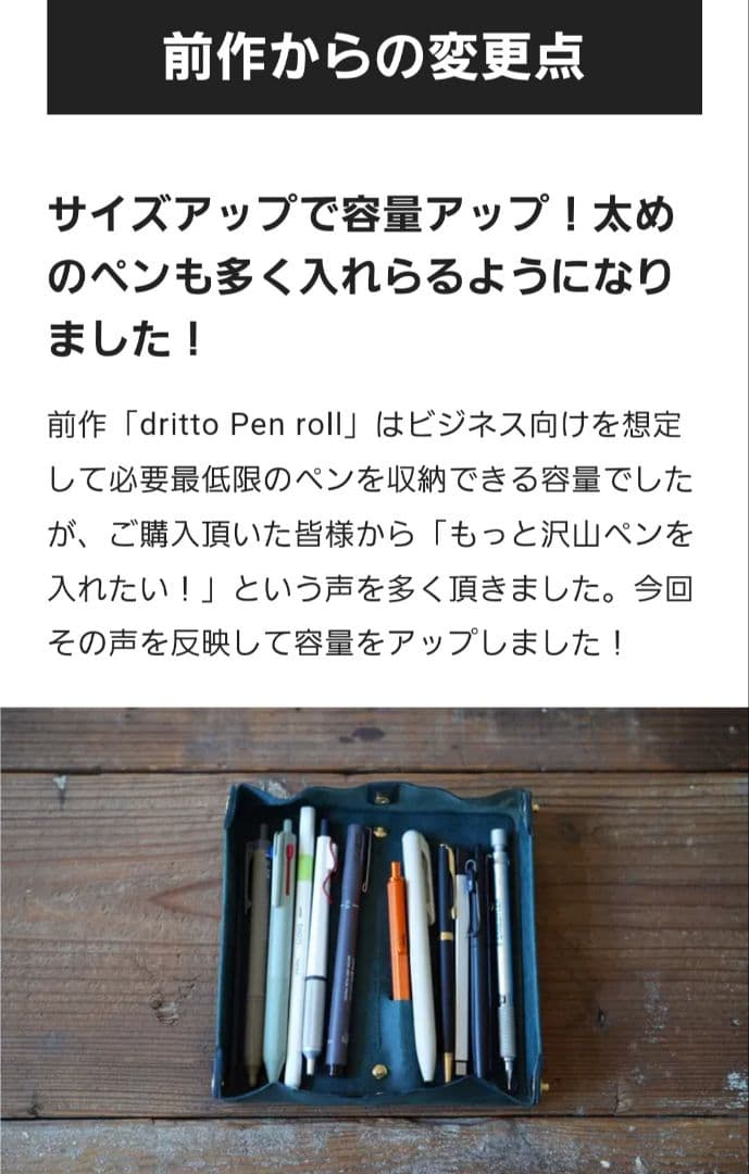 plows dritto Pen roll L ペンケース ペトローリオ