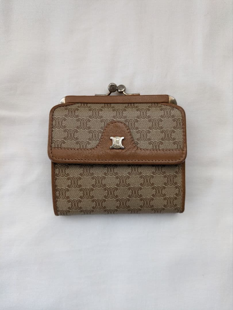 CELINE オールド 三つ折り財布 コンパクトウォレット ミニ財布 マカダム柄