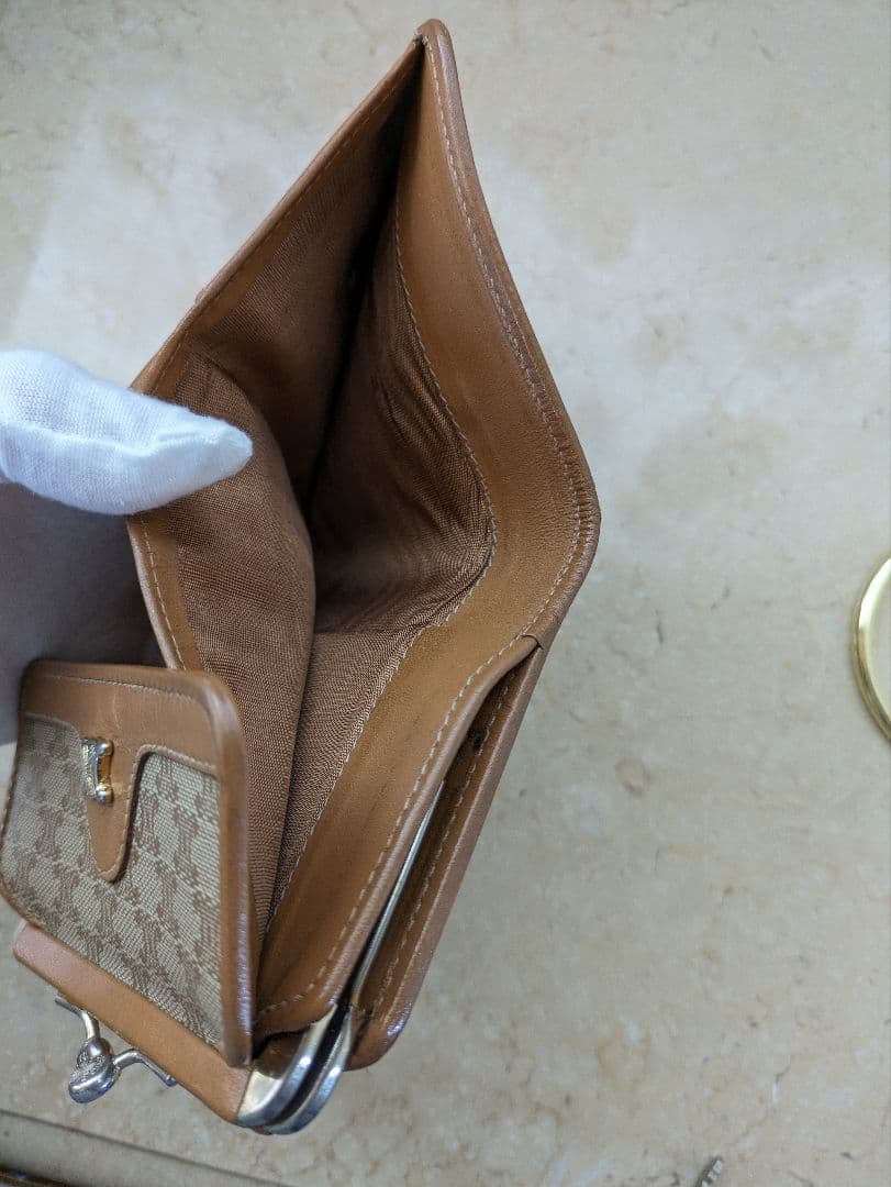 CELINE オールド 三つ折り財布 コンパクトウォレット ミニ財布 マカダム柄