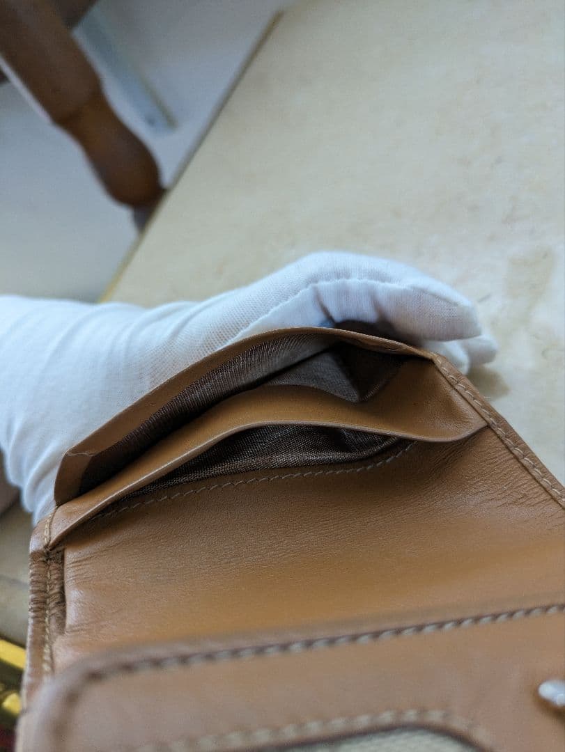 CELINE オールド 三つ折り財布 コンパクトウォレット ミニ財布 マカダム柄