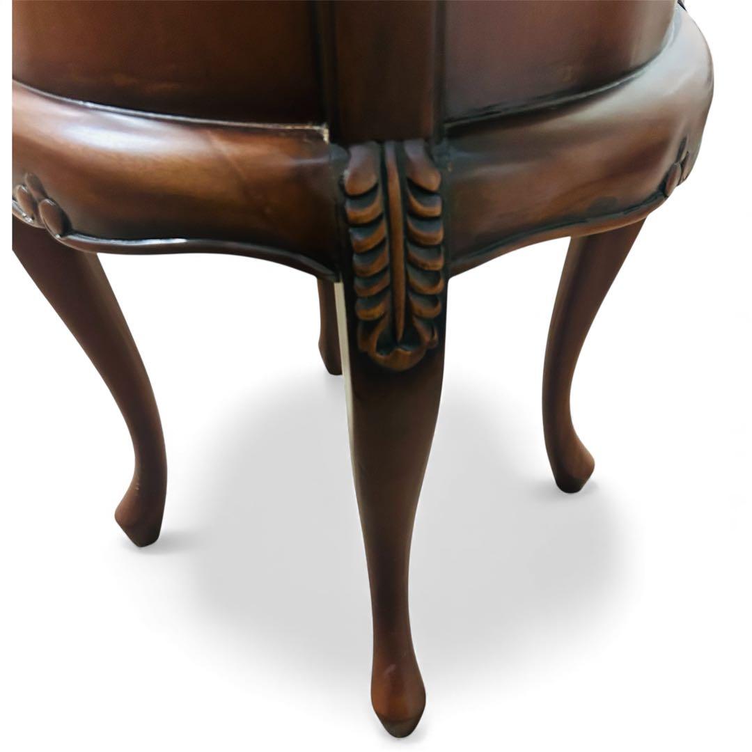 クロシオ コモ ラウンドチェスト3D ブラウン アンティーク風 サイドテーブル