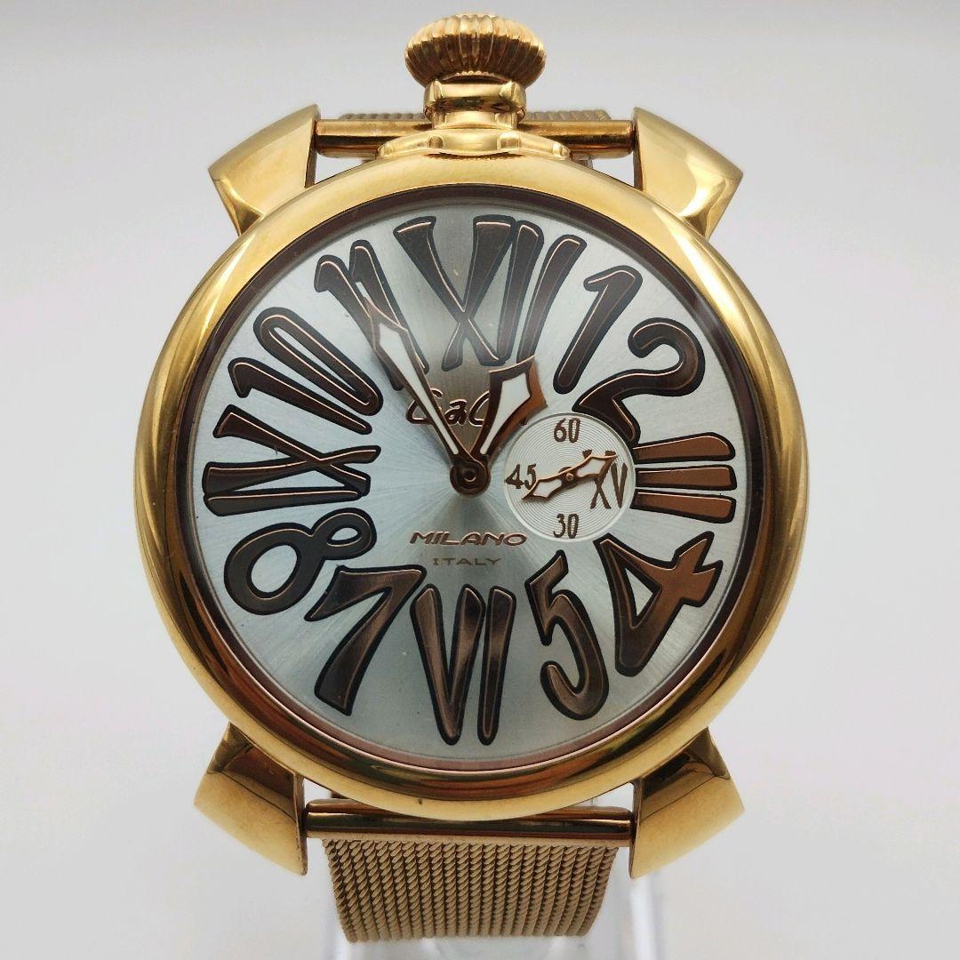 【稼働品】GaGa MILANO ガガミラノ マヌアーレ スリム46 腕時計