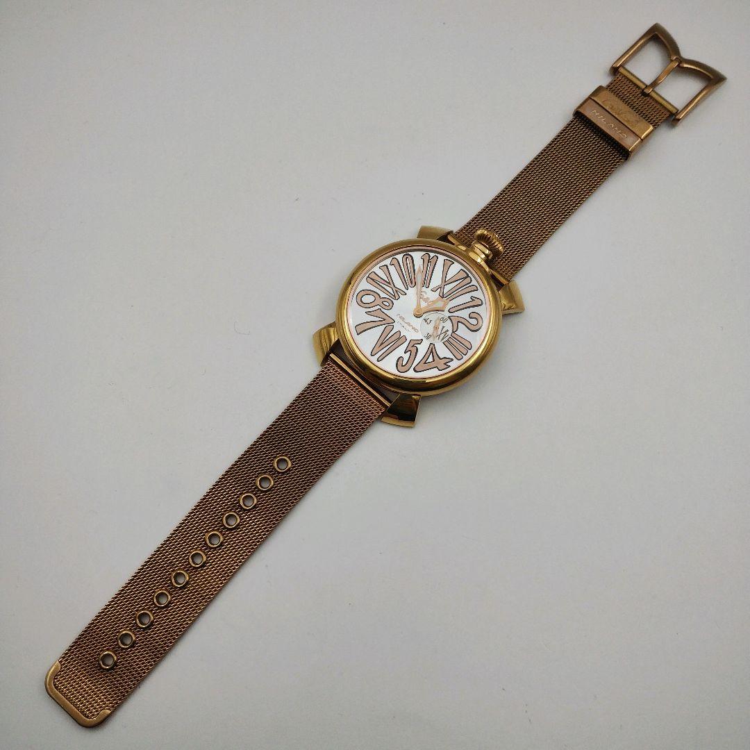 【稼働品】GaGa MILANO ガガミラノ マヌアーレ スリム46 腕時計