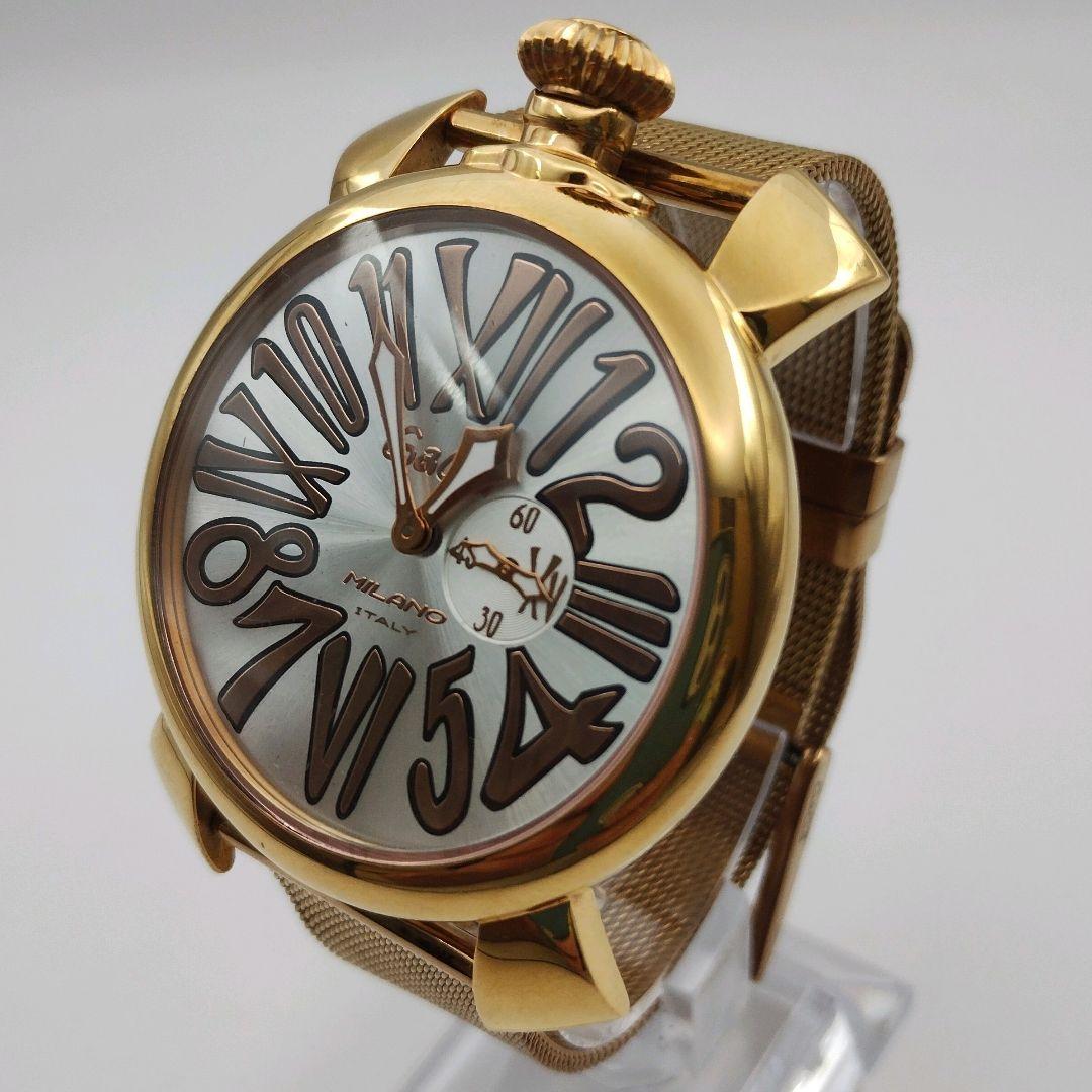 【稼働品】GaGa MILANO ガガミラノ マヌアーレ スリム46 腕時計