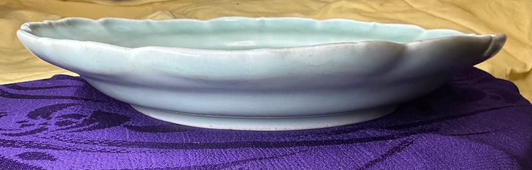 青染・古伊万里皿・大明成化年製刻印・（元禄ー享保）