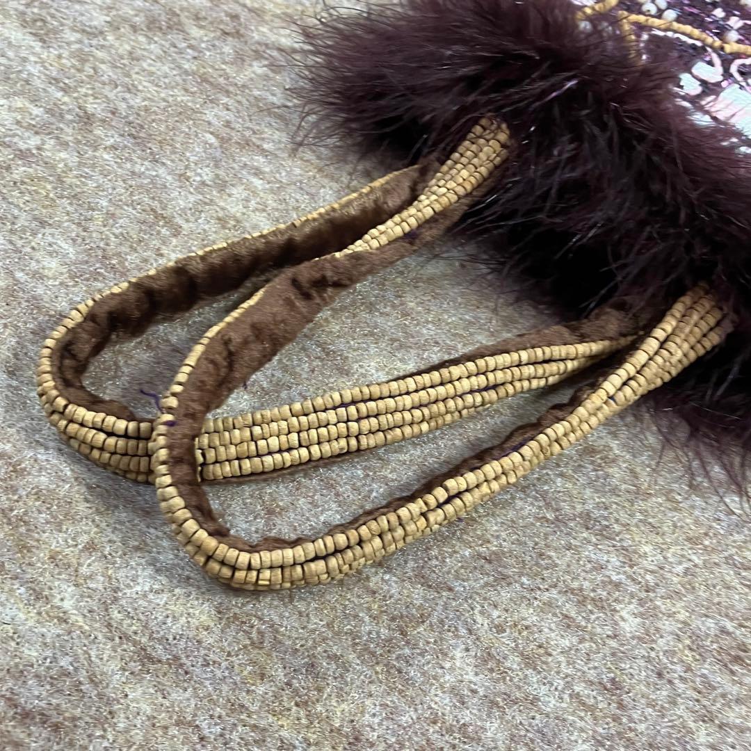 ◆JAMIN PUECH/ジャマンピュエッシュ◆ビーズ×ファー バッグ　058E