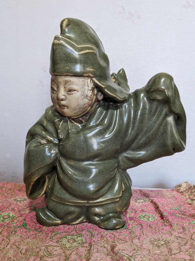 ♦！大珍品 ？三田 青磁 雅樂舞像 磁器人形 朝鮮コレクション骨董品アンティーク