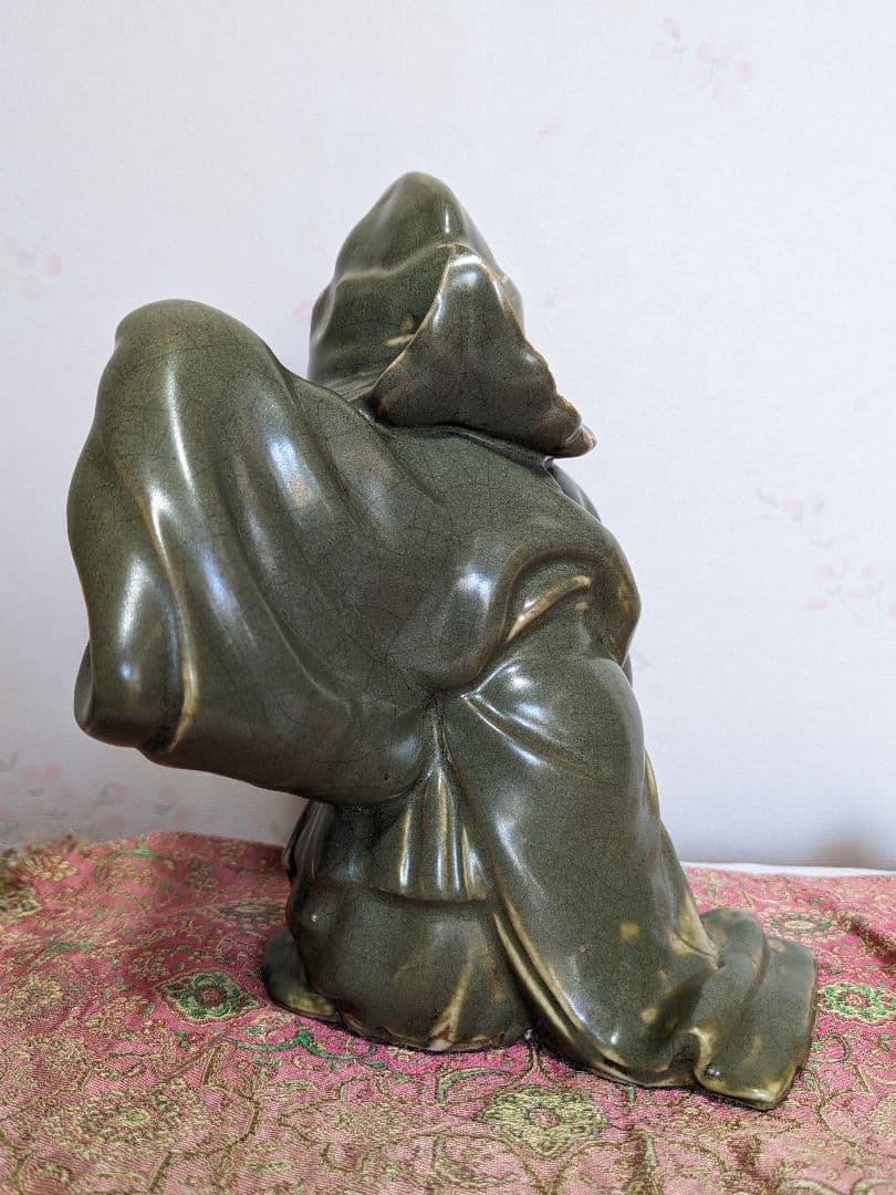 ♦！大珍品 ？三田 青磁 雅樂舞像 磁器人形 朝鮮コレクション骨董品アンティーク