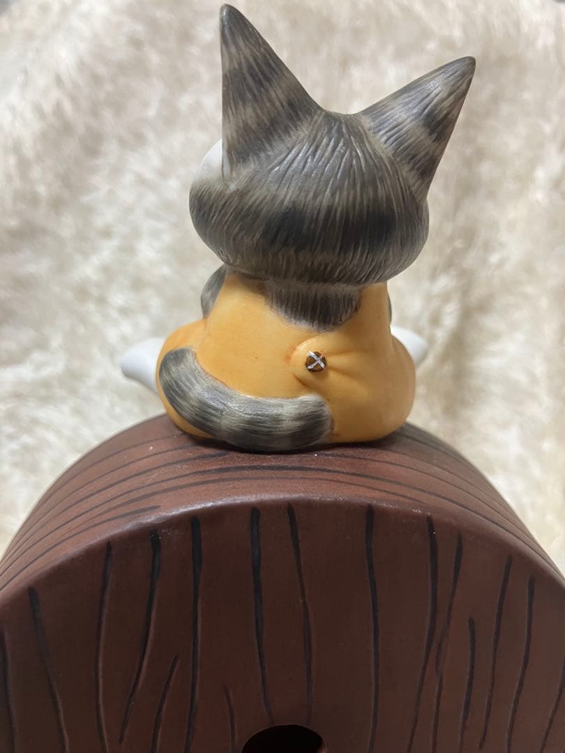 ・美品・稼動品・わちふぃーるど・ダヤン・置時計・レトロ風・陶器